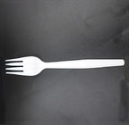 ร้านอาหาร PLA Biodegradable White Plastic Fork 3.7g No Pollution