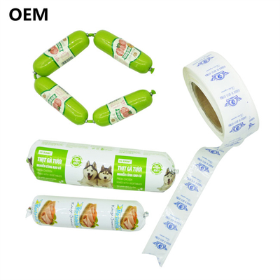 สีที่แตกต่างกัน พลาสติกหลายชั้น Casings Flexography การพิมพ์ Sausage Casings สําหรับเนื้อ Sausage
