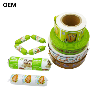 สีที่แตกต่างกัน พลาสติกหลายชั้น Casings Flexography การพิมพ์ Sausage Casings สําหรับเนื้อ Sausage
