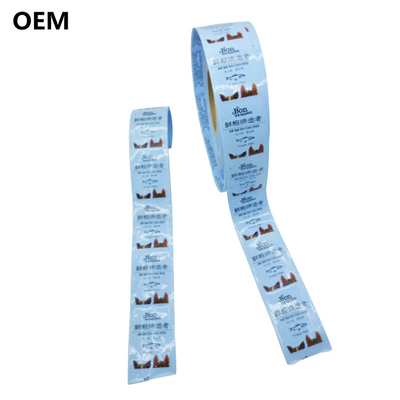 OEM Flexography พิมพ์พลาสติก Casings เกรดอาหาร กลิ่นไร้พลาสติก Sausage Casings
