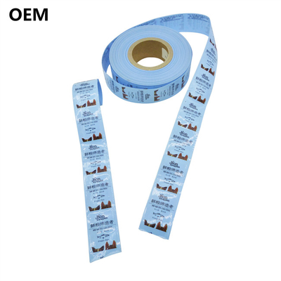 OEM Flexography พิมพ์พลาสติก Casings เกรดอาหาร กลิ่นไร้พลาสติก Sausage Casings