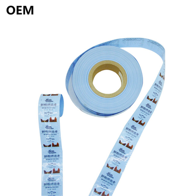OEM Flexography พิมพ์พลาสติก Casings เกรดอาหาร กลิ่นไร้พลาสติก Sausage Casings