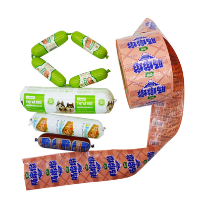 Mortadella แบบกำหนดเองคุณภาพสูงใช้ปลอกไส้กรอกพลาสติกไม่มีกลิ่นปลอกพลาสติกสำหรับไส้กรอก