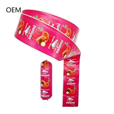 คิงเกรดเกรดอาหาร OEM Flexography การพิมพ์พลาสติกซอสเจจ์ Casings สําหรับ Salami