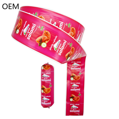 สี Flexography การพิมพ์ Salami Casings วัสดุ Polyamide วัสดุพลาสติก Sausage Casings