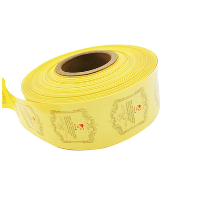 ปลอกไส้กรอกพลาสติกพิมพ์ลายสีเหลืองทนทานไม่มีกลิ่น