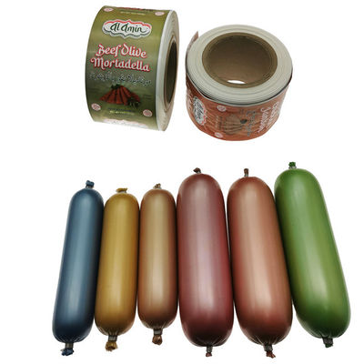 อาหารเกรดฮาลาลได้รับการรับรองโลโก้ที่กำหนดเองพิมพ์ปลอกไส้กรอกไนลอนสำหรับไส้กรอกเนื้อสัตว์