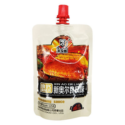 Kingred อลูมิเนียมฟอยล์แบบใช้ซ้ำได้ Gusseted Spout Pouch สำหรับบรรจุภัณฑ์อาหารเหลว