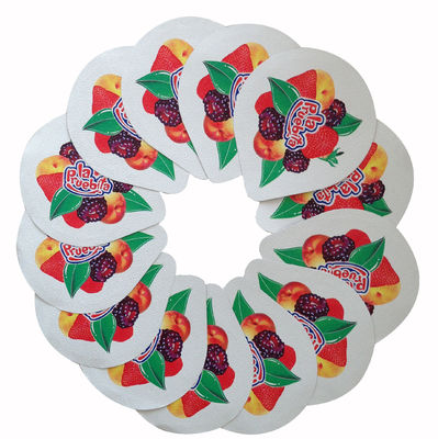 OEM ODM Die Cut Lids 30 ไมครอน 33 ไมครอนฝาปิดถ้วยโยเกิร์ต Easy Peelable