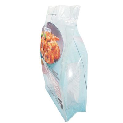 วัสดุบรรจุภัณฑ์อาหารปิดผนึกแปดด้านถุง Doypack ไนลอนผนึกสำหรับกุ้งแช่แข็ง