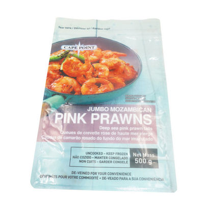 วัสดุบรรจุภัณฑ์อาหารปิดผนึกแปดด้านถุง Doypack ไนลอนผนึกสำหรับกุ้งแช่แข็ง