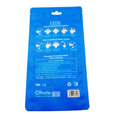Kingred Custom Printing Barrier Heat Sealable Ziplock Mask กระเป๋าบรรจุ