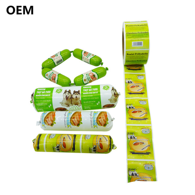 สีที่แตกต่างกัน พลาสติกหลายชั้น Casings Flexography การพิมพ์ Sausage Casings สําหรับเนื้อ Sausage