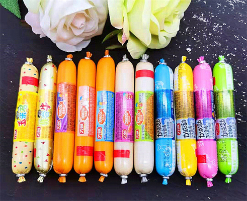 ปลอกไส้กรอกพลาสติกออกแบบ OEM เกรดอาหารสำหรับไส้กรอก